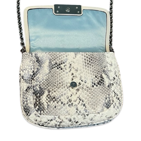 Coach Kristin Python-Embossed Metallic Leather Crossbody Purse / Clutch - Picture 6 of 10